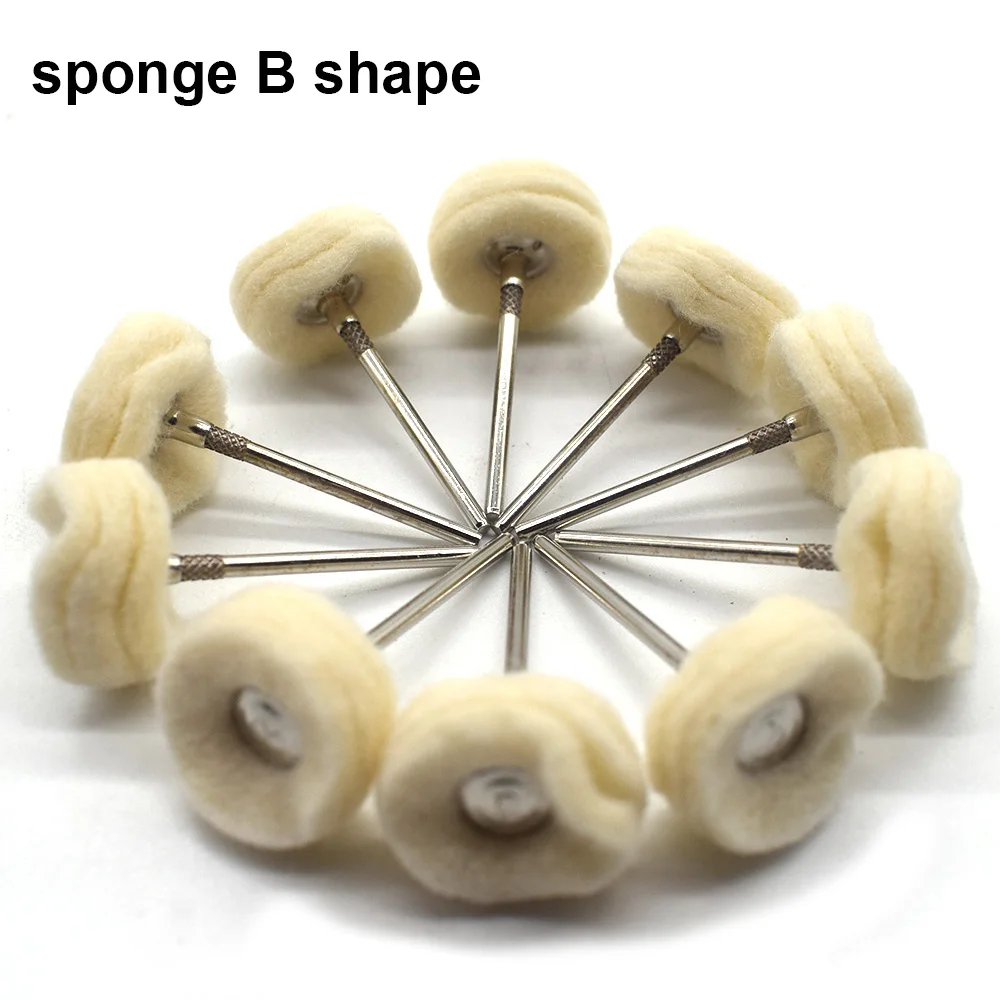 10-Piece Premium Buffing Pad Set - Wool, Cotton, and Cloth Polishing Wheels