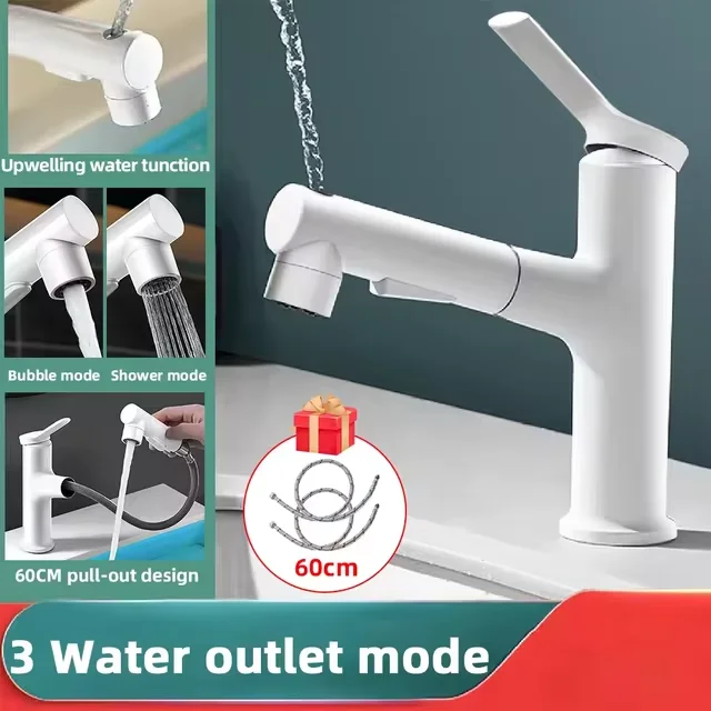 white with 60cm hose