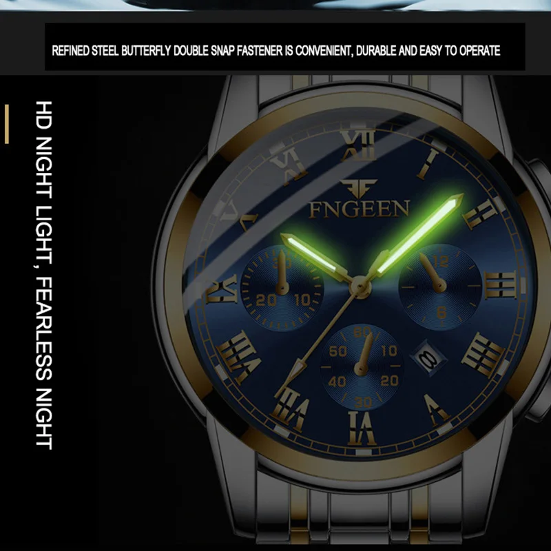 BINBONG Men Watches 2024 Top Brand Luxury Waterproof Date Clock Male Steel Strap Casual Quartz Watch Sports Wrist Watch Men 4006 3