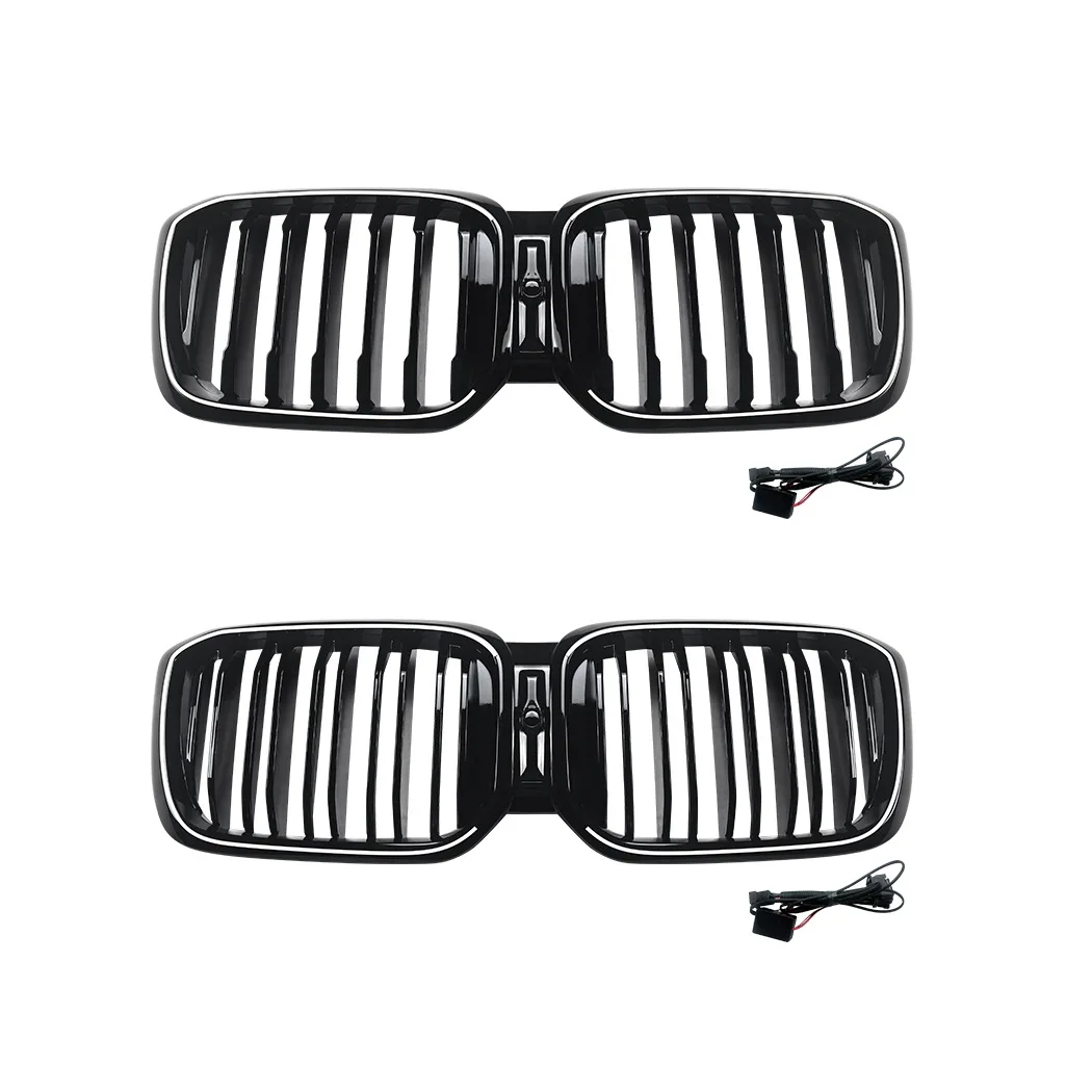 BMW X3 G01 X4 G02 LCI 2022-2024 LED 조명 프론트 그릴 글로스 블랙