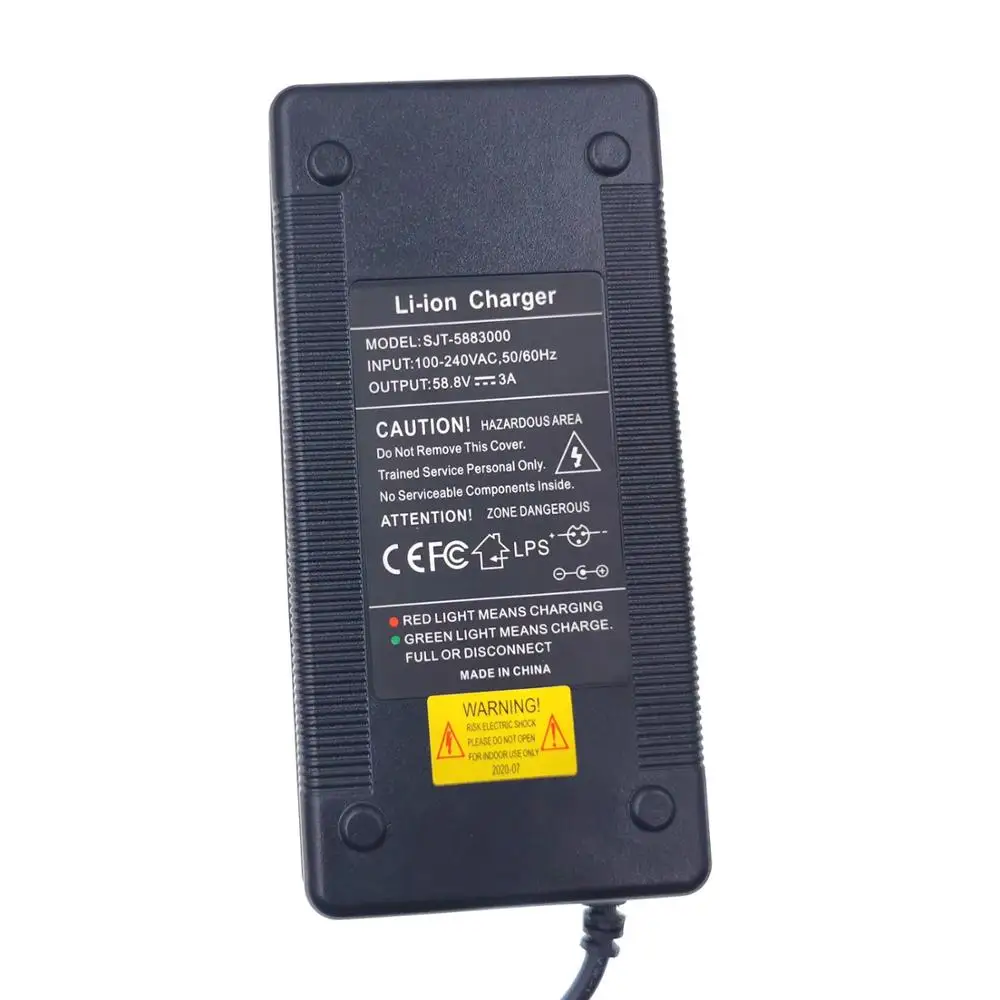 58.8V 3A Battery Charger for 14S 18650 battery 50.4v 51.8v Li-ion Battery pack DC5525 charger adapter battery charger battery charger adapter