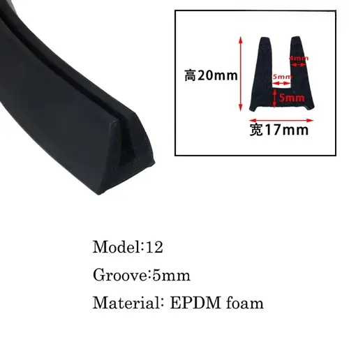 Y/U-Shaped Silicone Rubber Sealing Strip High Temperature Resistance Dust Collector Weatherstrip Car Door Window Protective Bar - Image 6