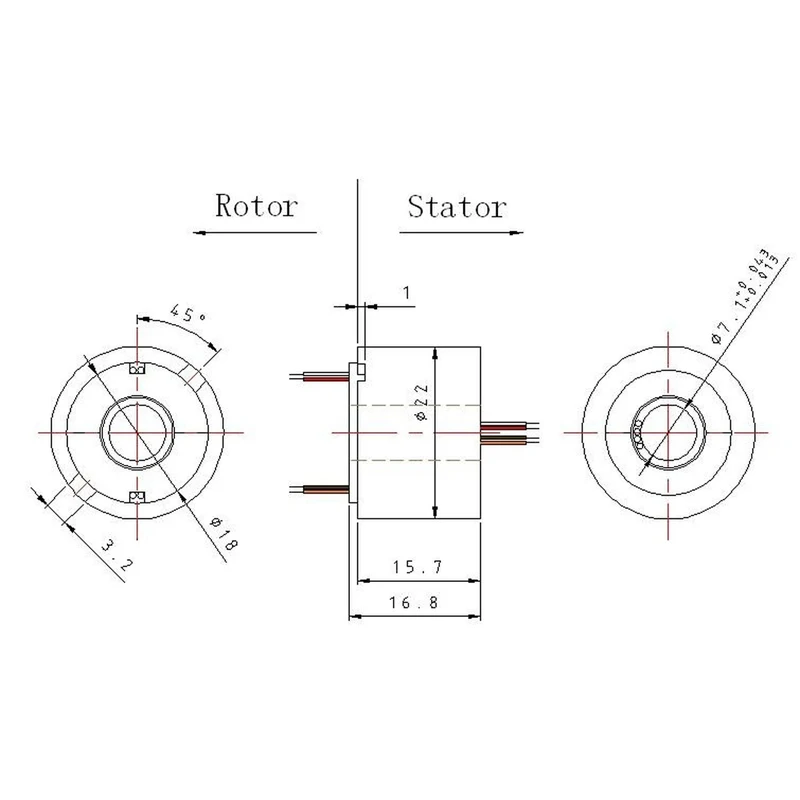 高麗匙 Through-hole electric slip ring Conductive ring brush Hollow
