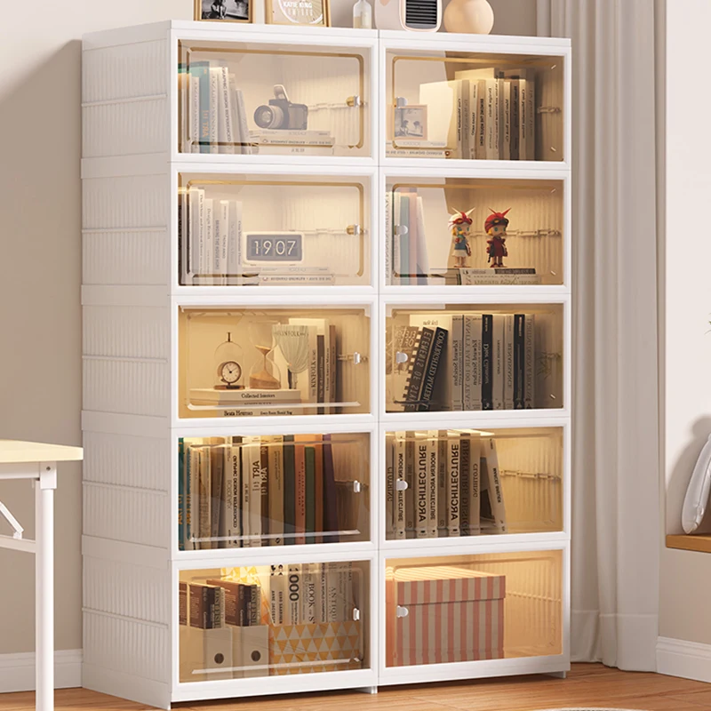 

White Items Bookshelf Unique Organizer Industrial Display Plasticbox Corner Shelf Office Estande De Livros Furniture Living Room