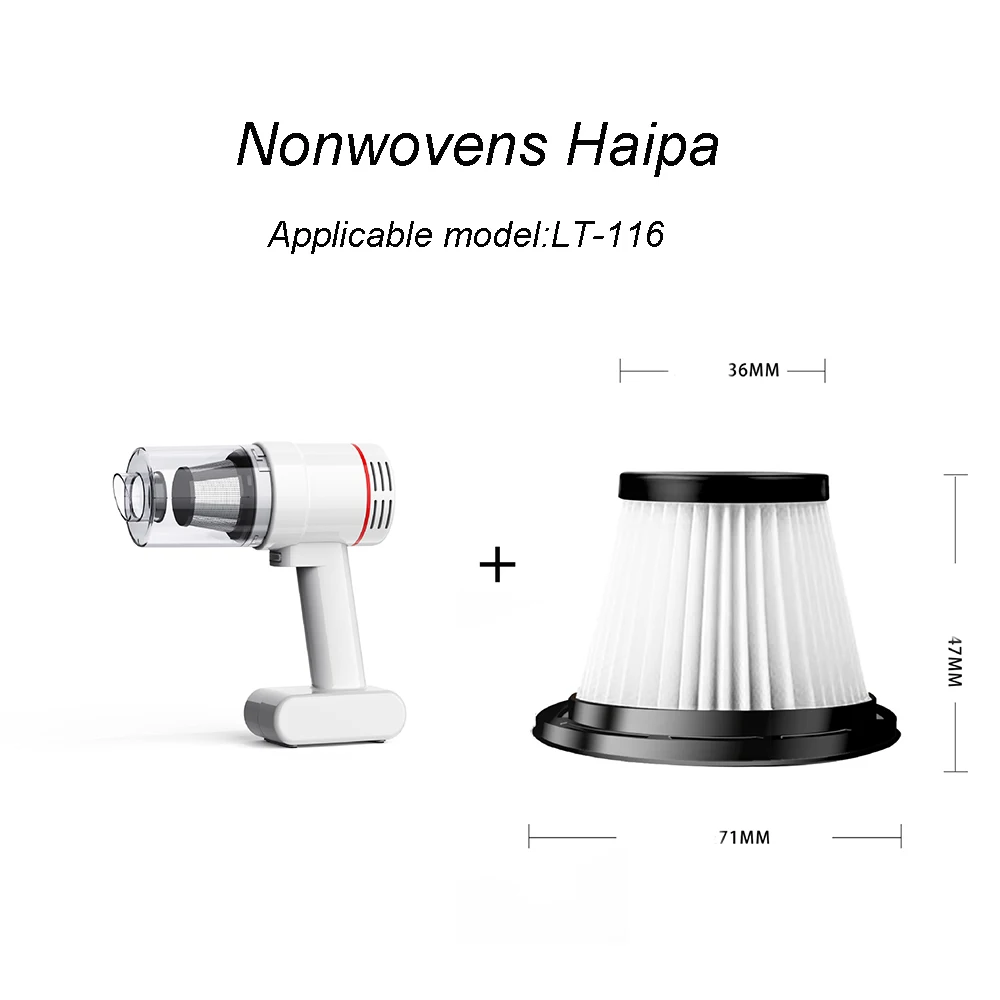 LT 116 Car Vacuum Cleaner Cartridges Car Accessory Nonwovens Haipa Home Appliance Vacuum Wireless Cleaner Filters 2 Pcs vacuum cleaner handheld vacuum cleaner wireless vacuum cleaner portable vacuum cleaner hepa filter kit