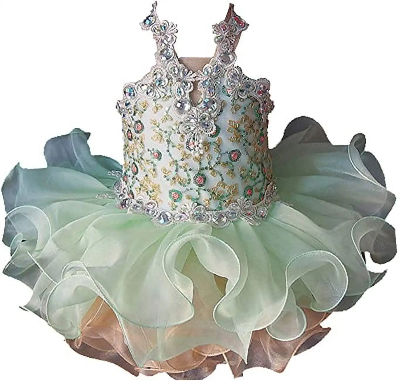 

Flower Girl Dress Infant Toddler Baby Newborn Little Girl's Pageant Party Birthday Gift Dresses Tulle Gemstone Decoration