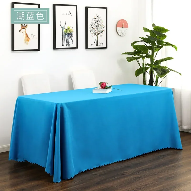 Banquet Table Cover Wedding Cloth Square Rectangle Polyester Linen Hotel Decoration Birthday Party Durable