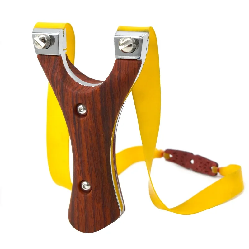 Portable Slingshot Resin + Alloy Slingshot Second-hand Flat Rubber Band Outdoor Hunting Sports Competition Toy Accessories