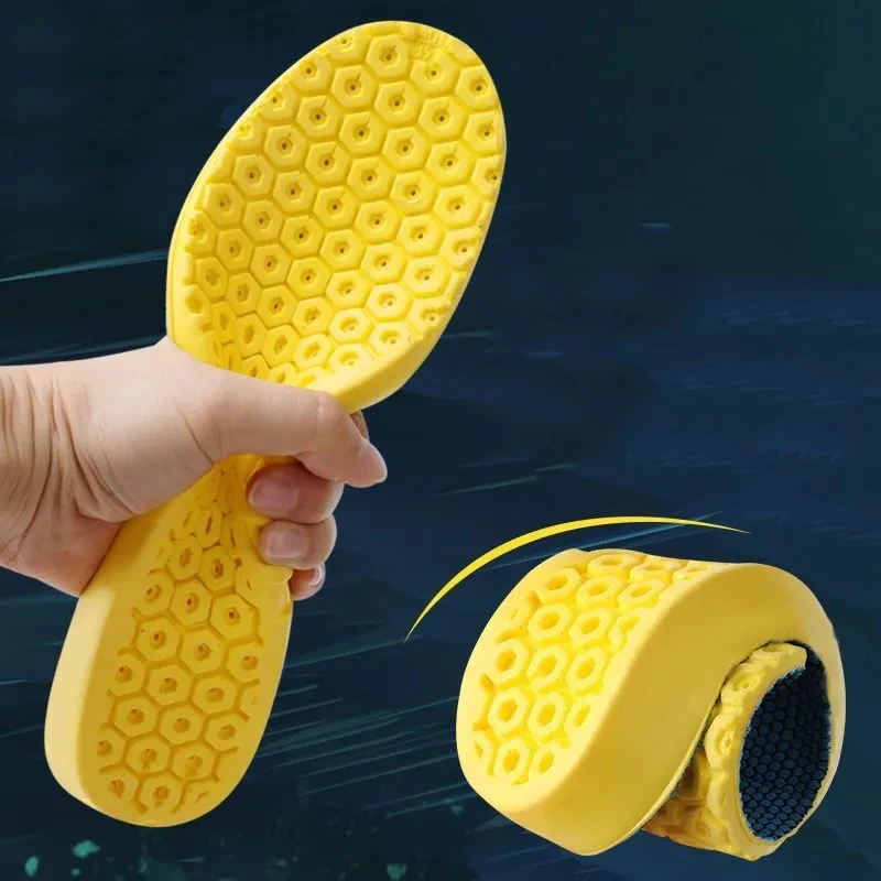 Description Picture 3 of itemLatex Sports Insole High Quality Men Women Sports Shoe Pad Shock Absorbing Elastic Insoles Gym Run Foot Orthopedic Insole Sole