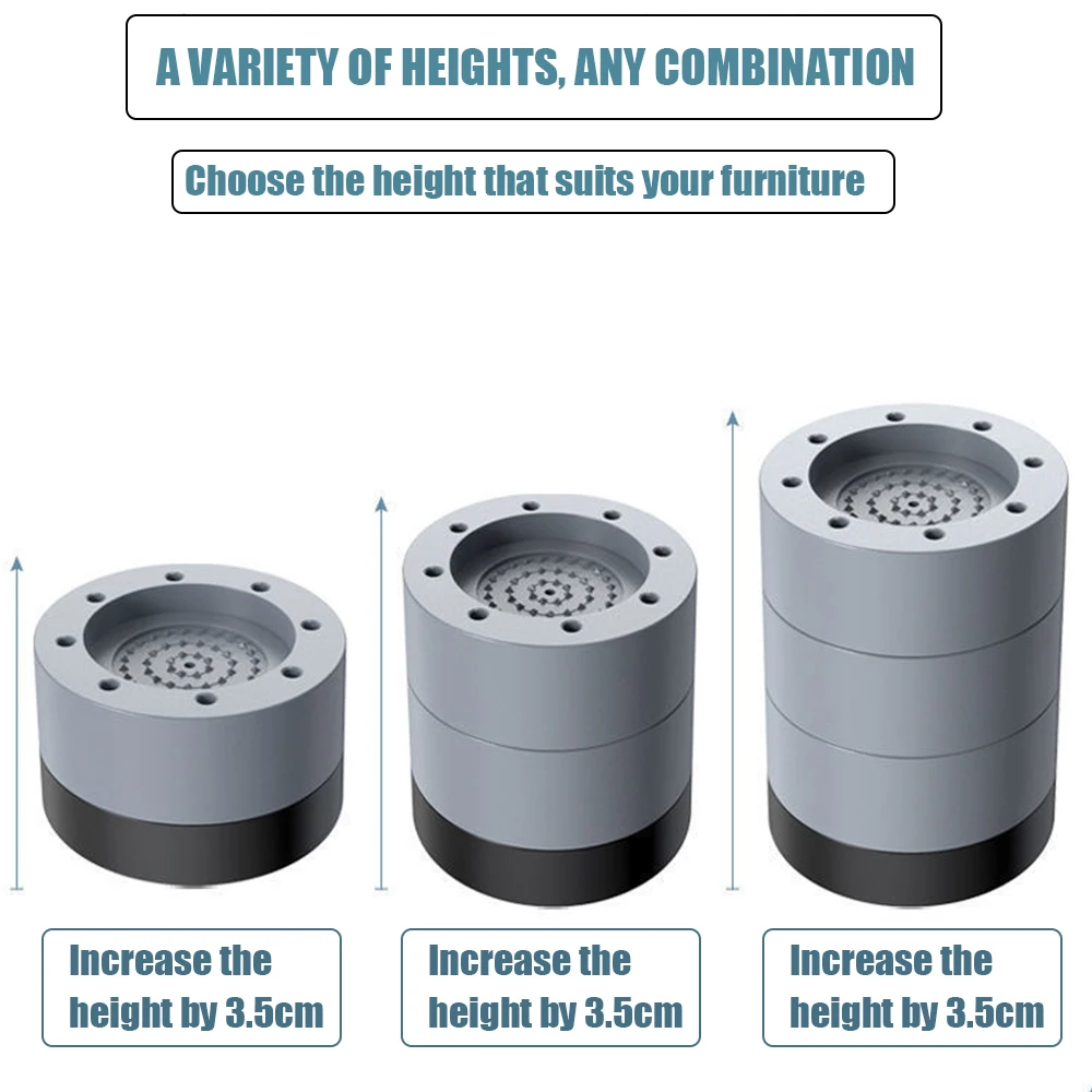Piedini antivibranti cuscinetti gambe in gomma Slipstop Silent Skid Raiser Mat per supporto per lavatrice ammortizzatori accessori per supporti