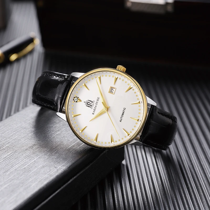 RASKA DUKE Watch Fashion Luxury Outdoor Leather Strap Men's fashion mechanical watch 898