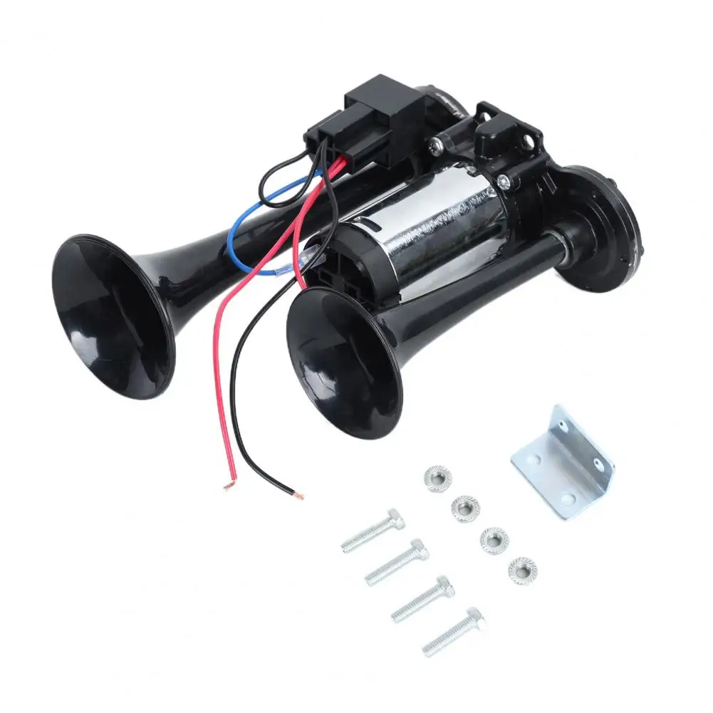 Klaxon Puissant 12V Pour Voiture/Camion/Moto - 2 Cornes Escargot - Jusqu'à 135 DB - Couleur Vert