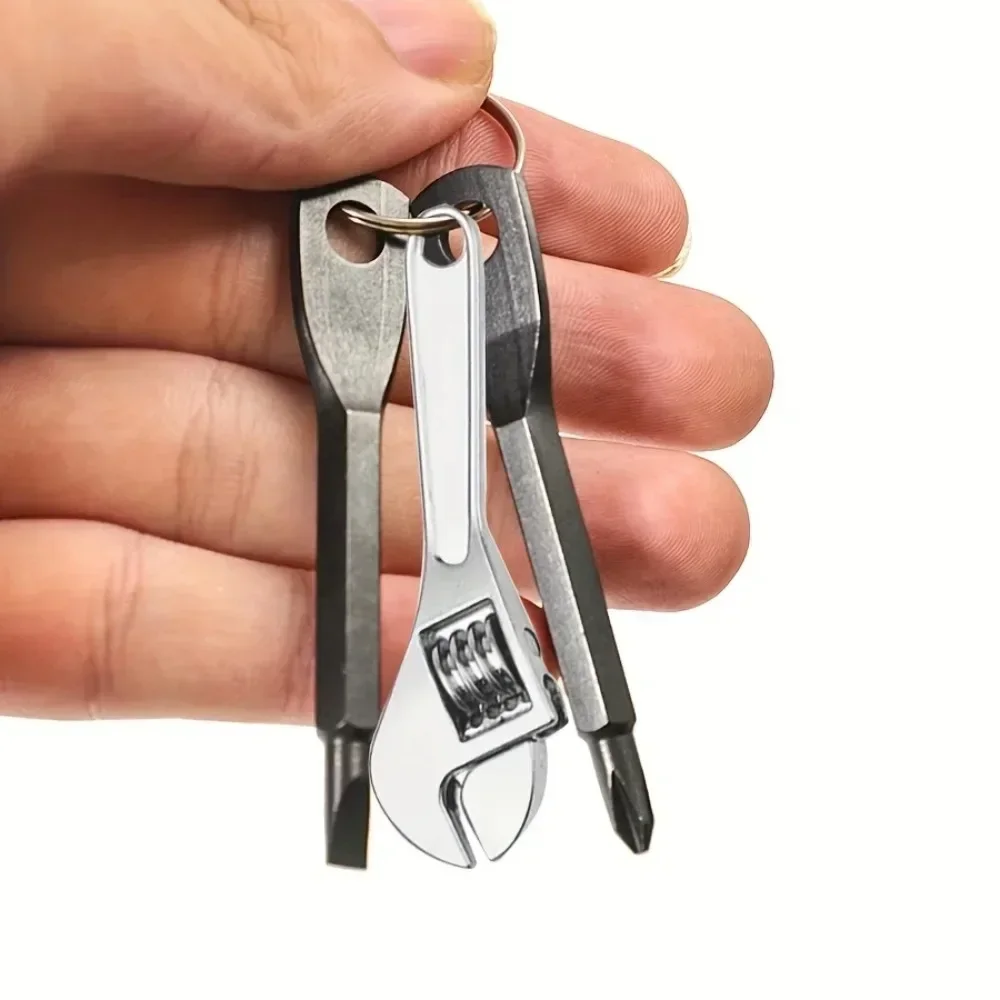 Premium Stainless Steel Keychain Multitool - Compact Wrench, Screwdriver, and Repair Kit for Everyday and Outdoor Adventures