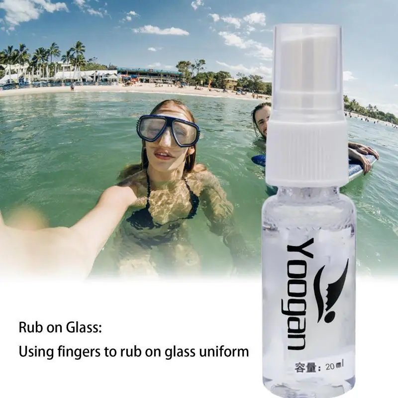 Anti Fog Agent Portable Solid Add Water Liquid Spray For Swimming Goggles Diving Masks White Bottle