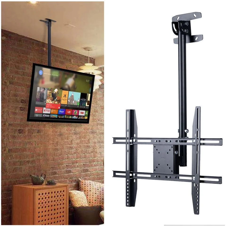 Adjustable Ceiling TV Mount with Tilt and Swivel