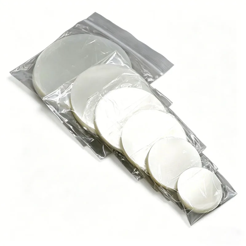 100PCS 배지 투명 필름 원형 마일라 투명 보호 필름 (라운드 배지 버튼 제작기용) 25/32/37/44/50/56/58/75MM PET 필름