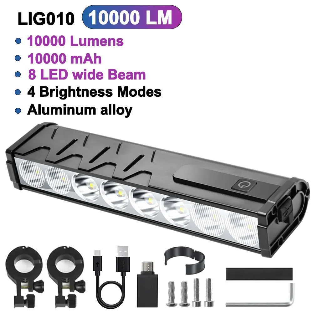 High-Lumen Waterproof Bicycle Front Light with USB Charging