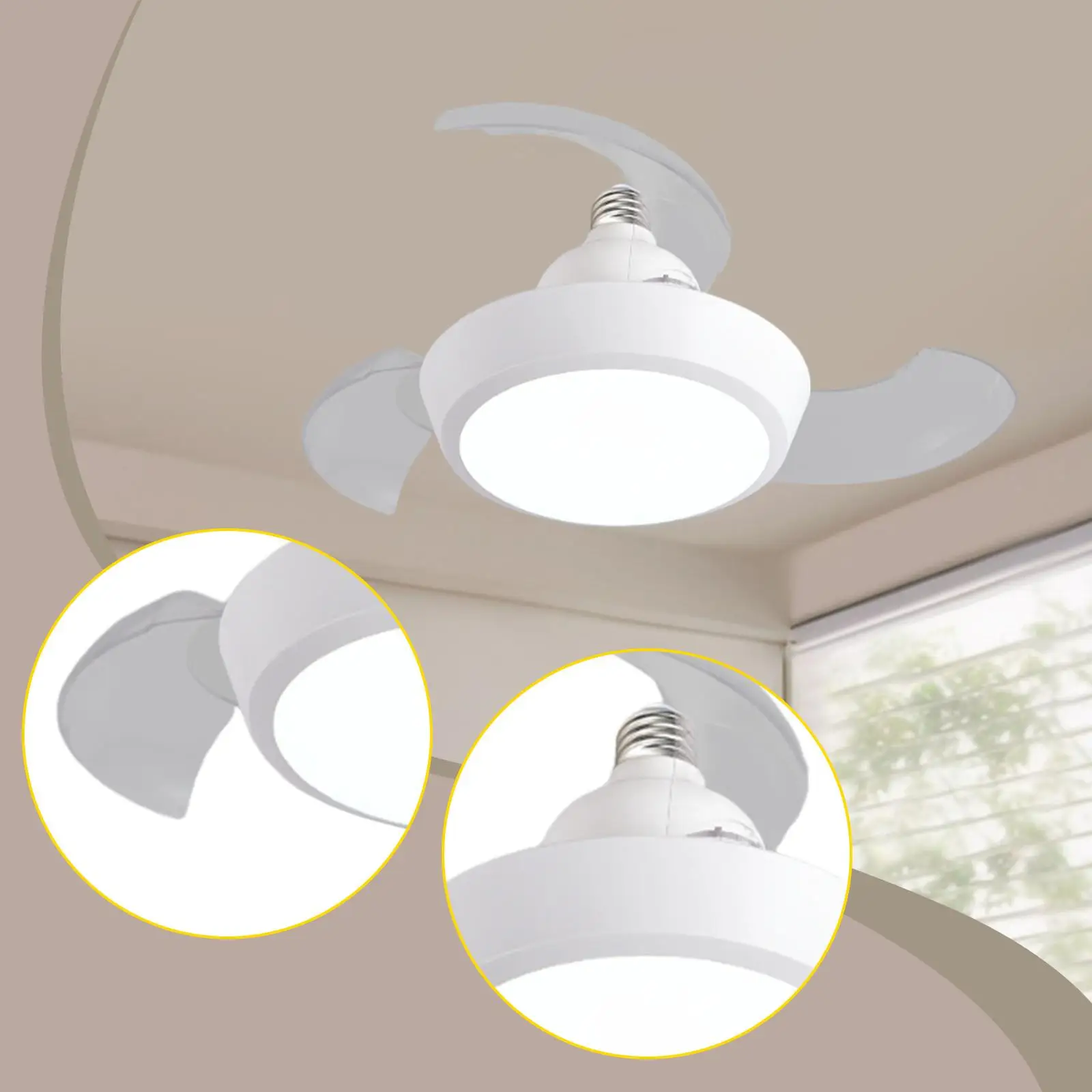 Ceiling Fan Light Fixture Low Noise Sleek Multipurpose Three Adjustable Wind Speeds for Office Dining Room Dorm Bedroom Bar