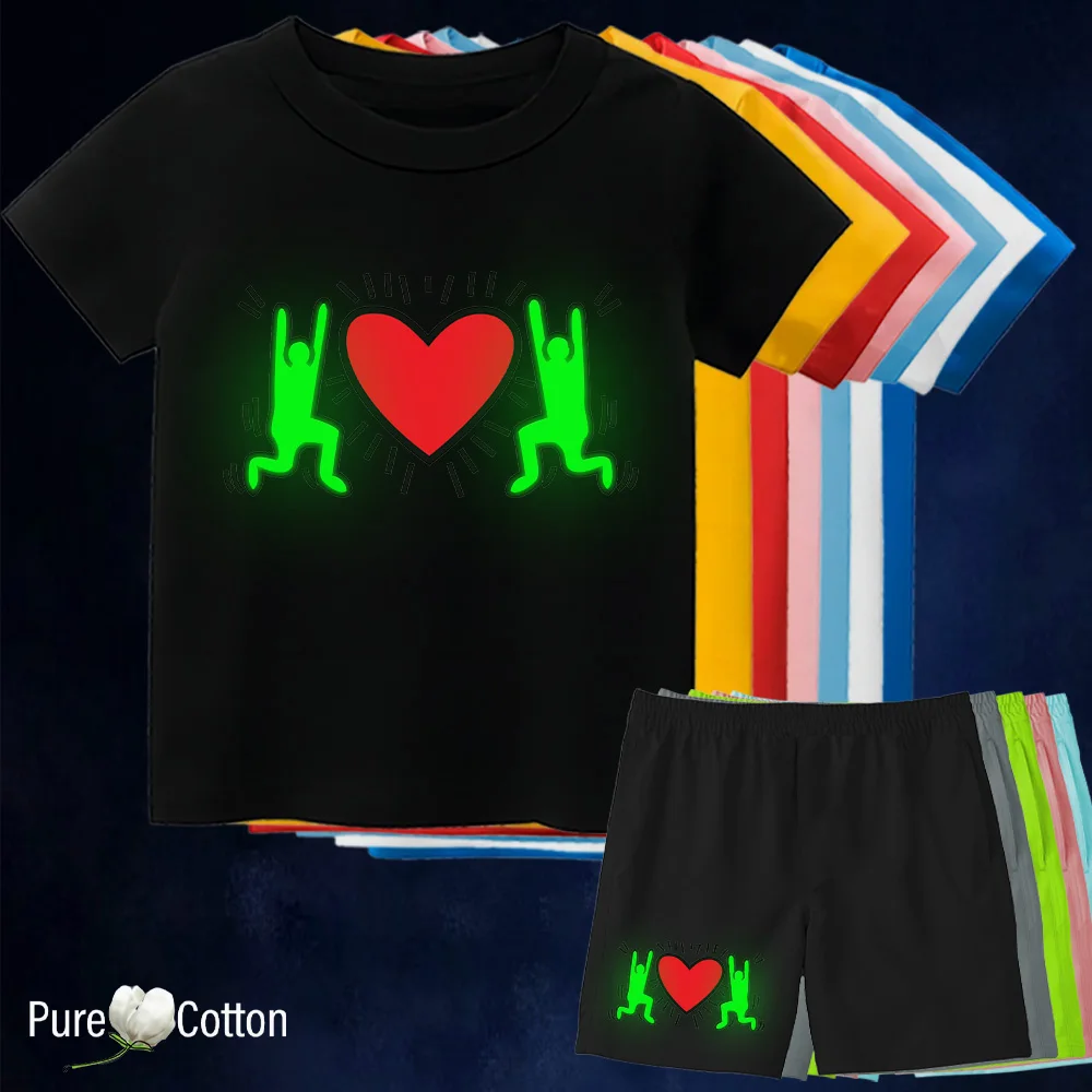 Детский Летний Комплект С Топом Короткими Рукавами И Шортами. Спортивный Пуловер