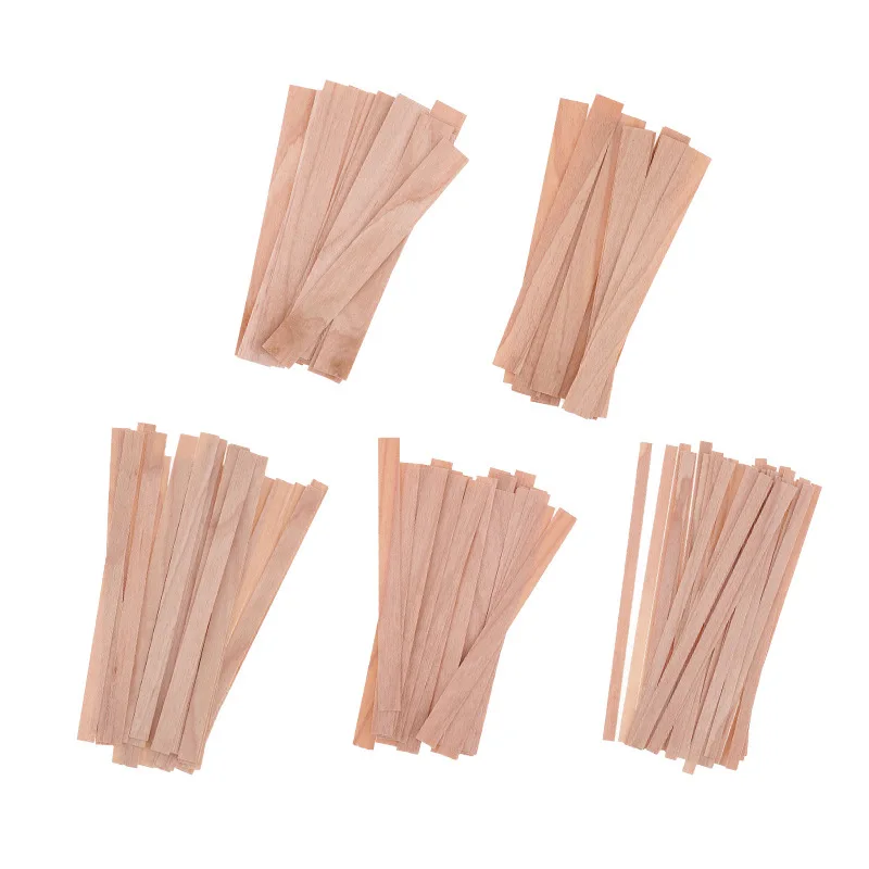 Candle Making Kit 20pcs Wooden Candles Wick Smokeless Candle Core with Clip Base Handmade Wood Core Candlewick candle wicks candle wick candle making kit candle making tool
