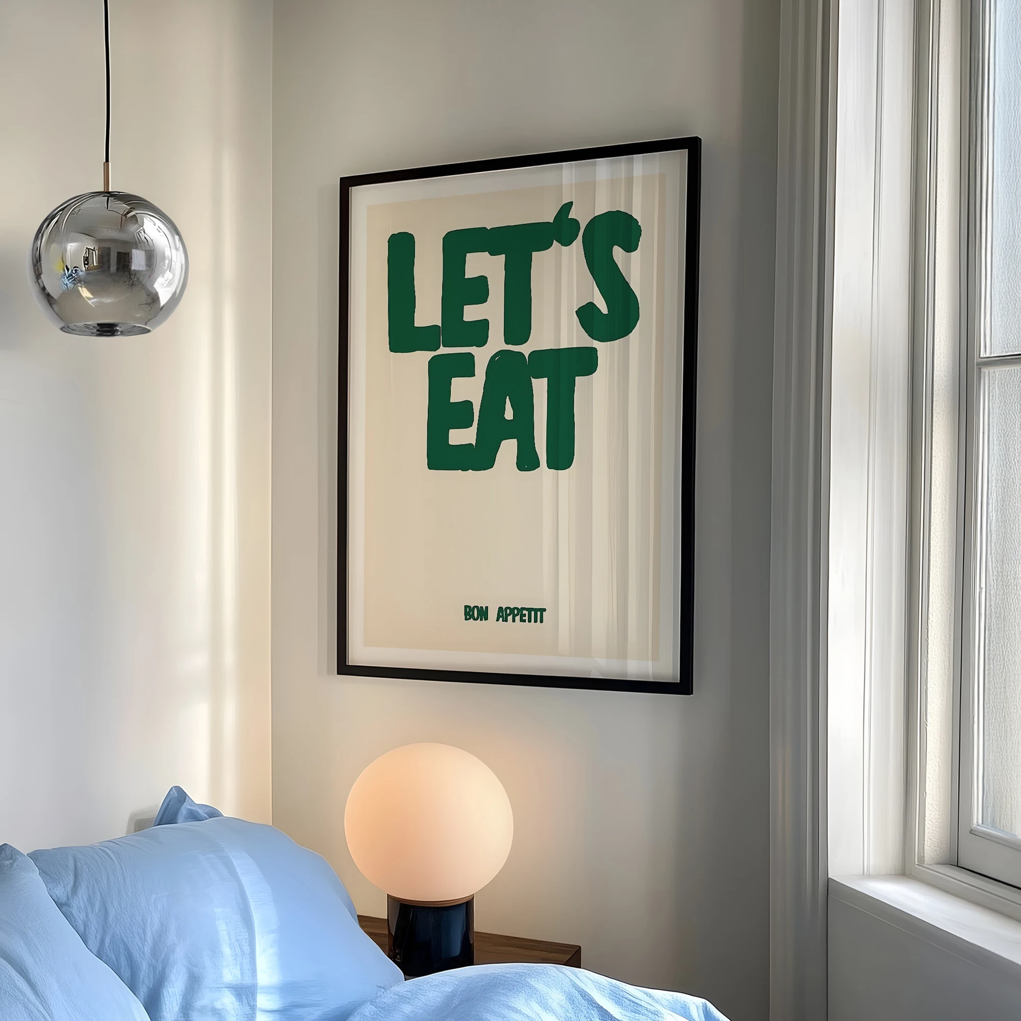 Let's Eat Decorative Wall Art Canvas Poster