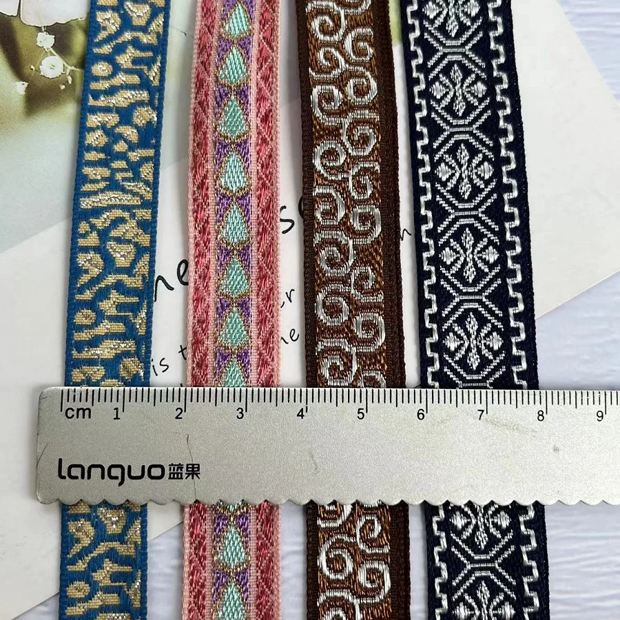 10 Yards/lot Ethnic Style Webbing Woven Jacquard Ribbon Classical for Garment accessories LS-2792 Width 1.4-2 CM