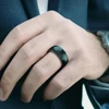 New RFID 125KHz 13.56MHz Rewritable Black Ceramic Samrt Fashion Ring ID EM4305/T5577 Cuid Chip FOR Men Or Women 6