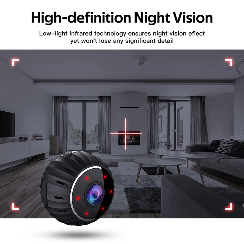 미니 카메라 스마트 와이파이 HD 음성 녹음기, 1080P 홈 보안 카메라, 베이비 모니터, 실내 비디오 레코더 모션 감지