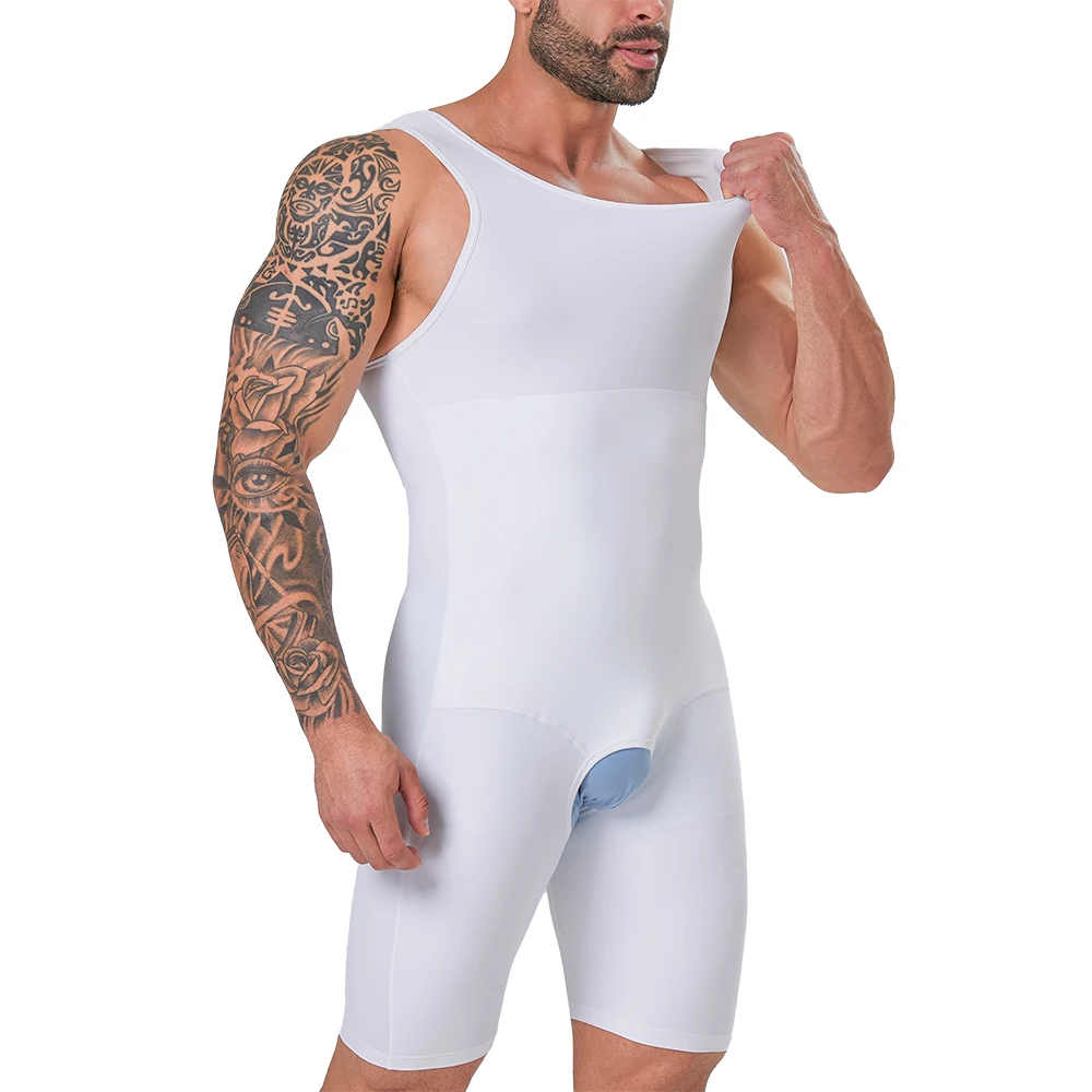 Mens Full Body Shaper Underwear Compression Bodysuit For Tummy Control Butt Lift Chest Slim Shapewear body shaper mens lingerie