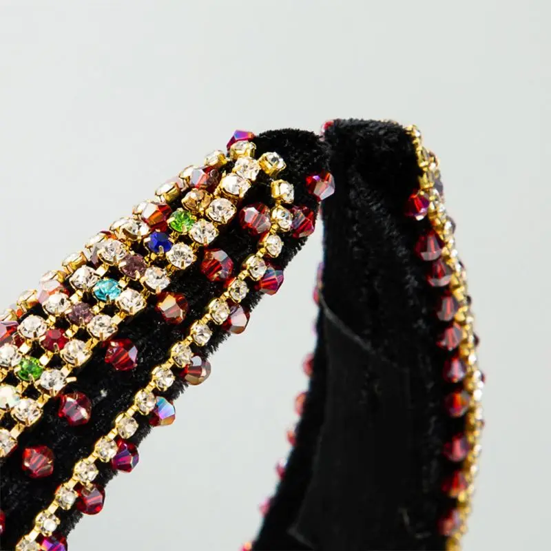 

Бандана в стиле барокко с мягкой подкладкой и цветочным жемчугом, ювелирные изделия из смолы для повязки на голову со стразами