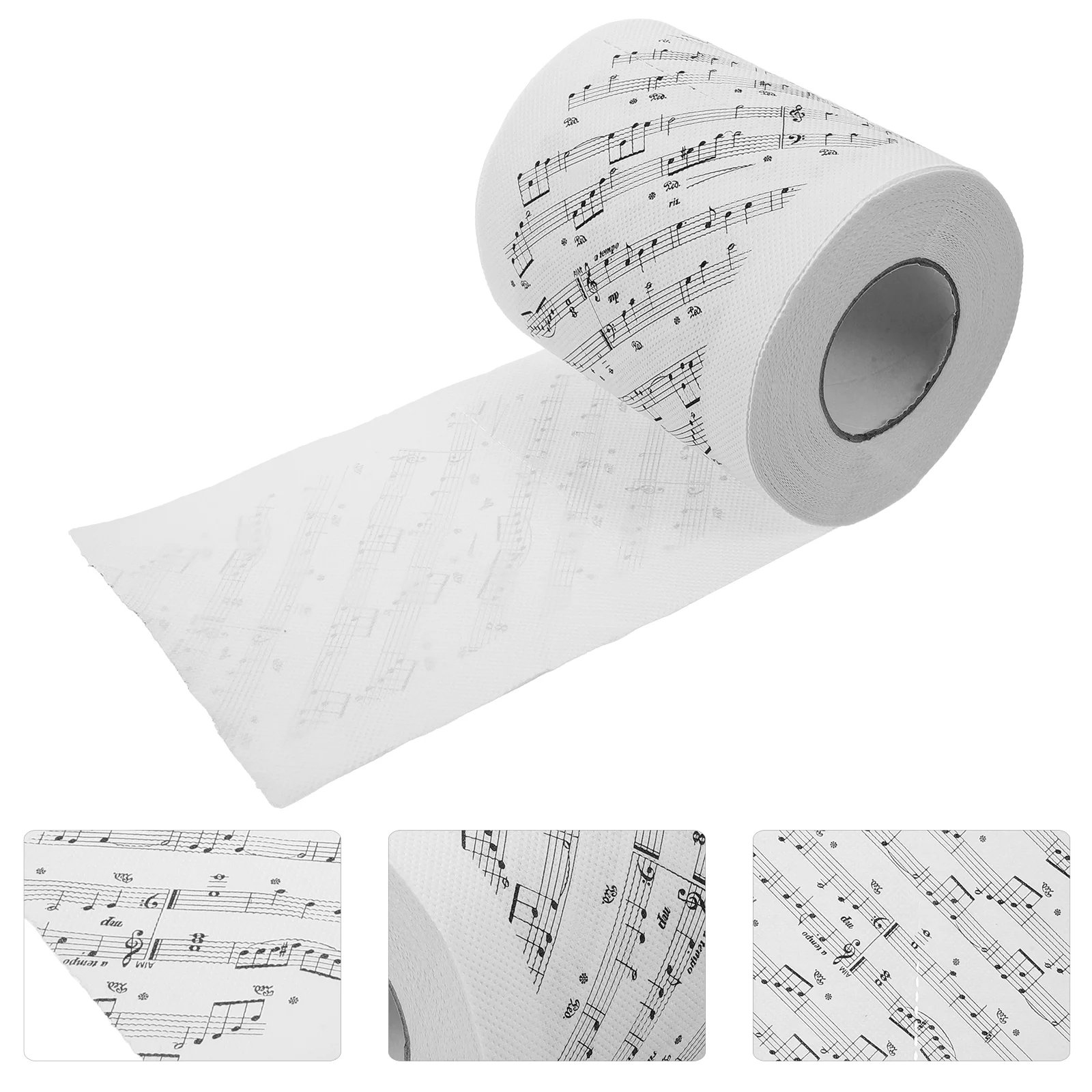 

1 рулон декоративной туалетной бумаги, рулон музыкальных нот, узоры, туалетная бумага, рулон салфеток для ванной