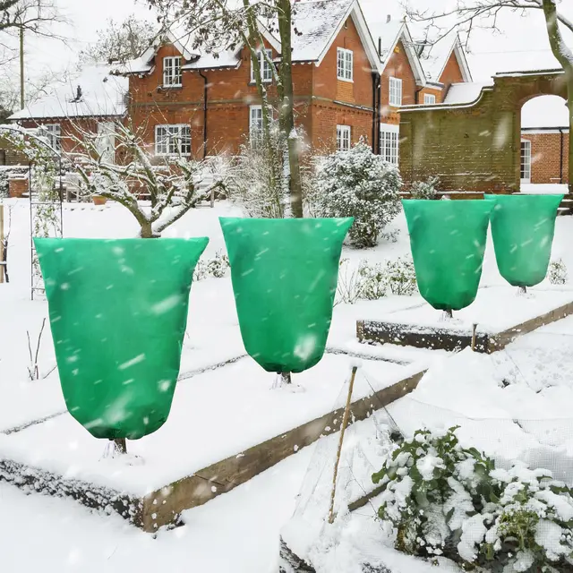Winter Protection Bag Against Freeze For Plant Cover Garden Plant With Zip Drawstring Breathable 1