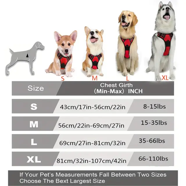 No Pull Dog Harness Front Clip Heavy Duty Reflective Easy Control Handle for Large Dog Walking 2