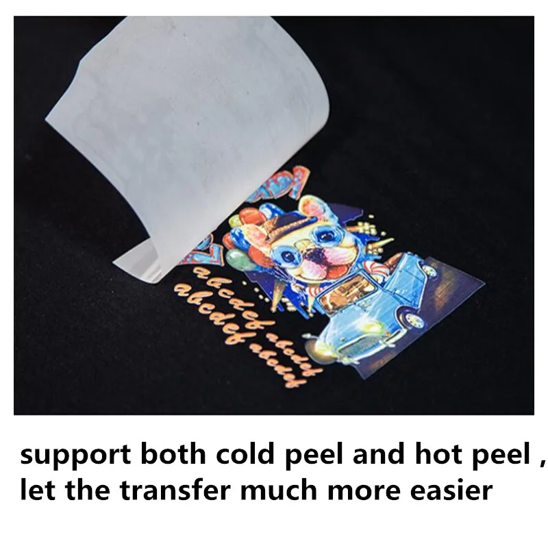 좋은 품질 21/30/33/43/60cm*100m 티셔츠 열전달용 DTF PET 필름 롤, 단면 매트 DTF 필름 롤