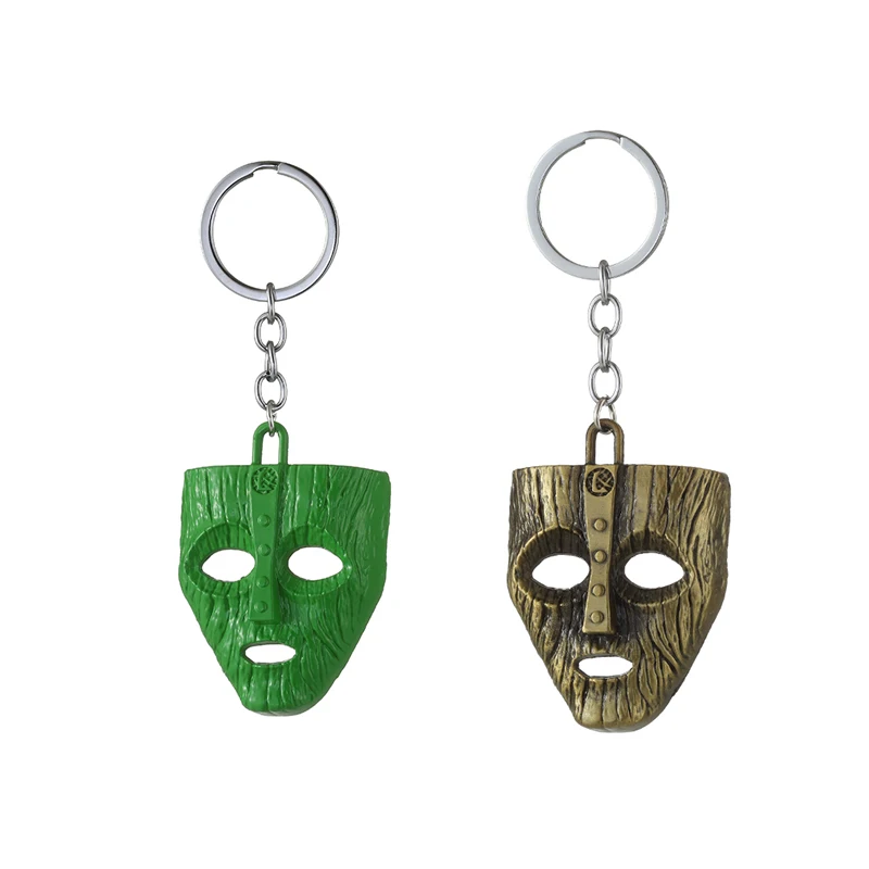 Movie Jewelry Son of the Mask Keychain Bronze Mask Pendant Cool Keyring For Man And Woman Key Chian Can Drop shipping