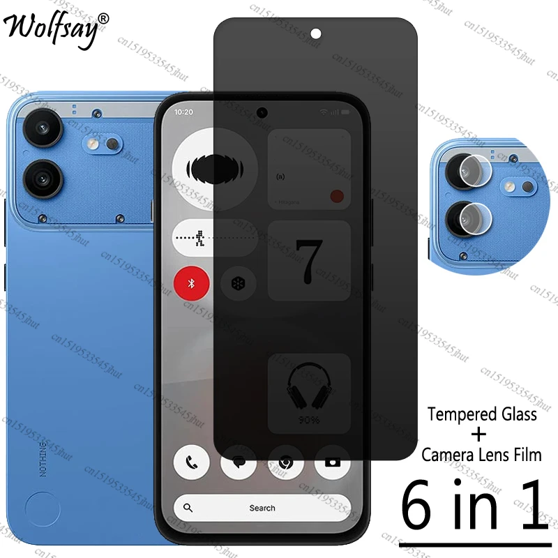 Anti-Spy Tempered Glass Privacy Screen and Camera Protector
