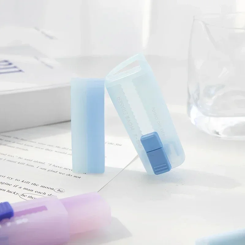 마카롱 PVC 고무 지우개, 푸시 풀 지우개, 젤리 컬러 이동 지우개, 연필 문구, 학교 학생 용품, 1 개