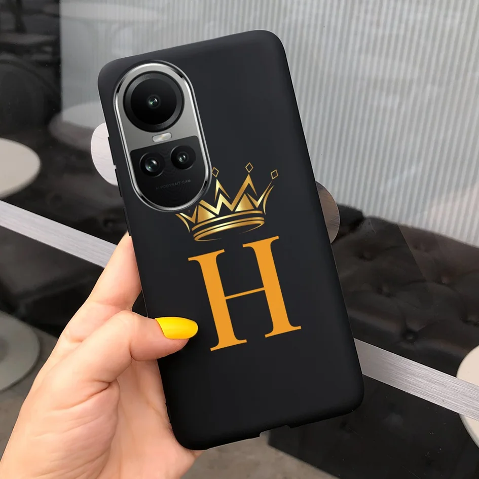 Crown Letters Slim Soft TPU Protective Case - Cute Bumper Cover