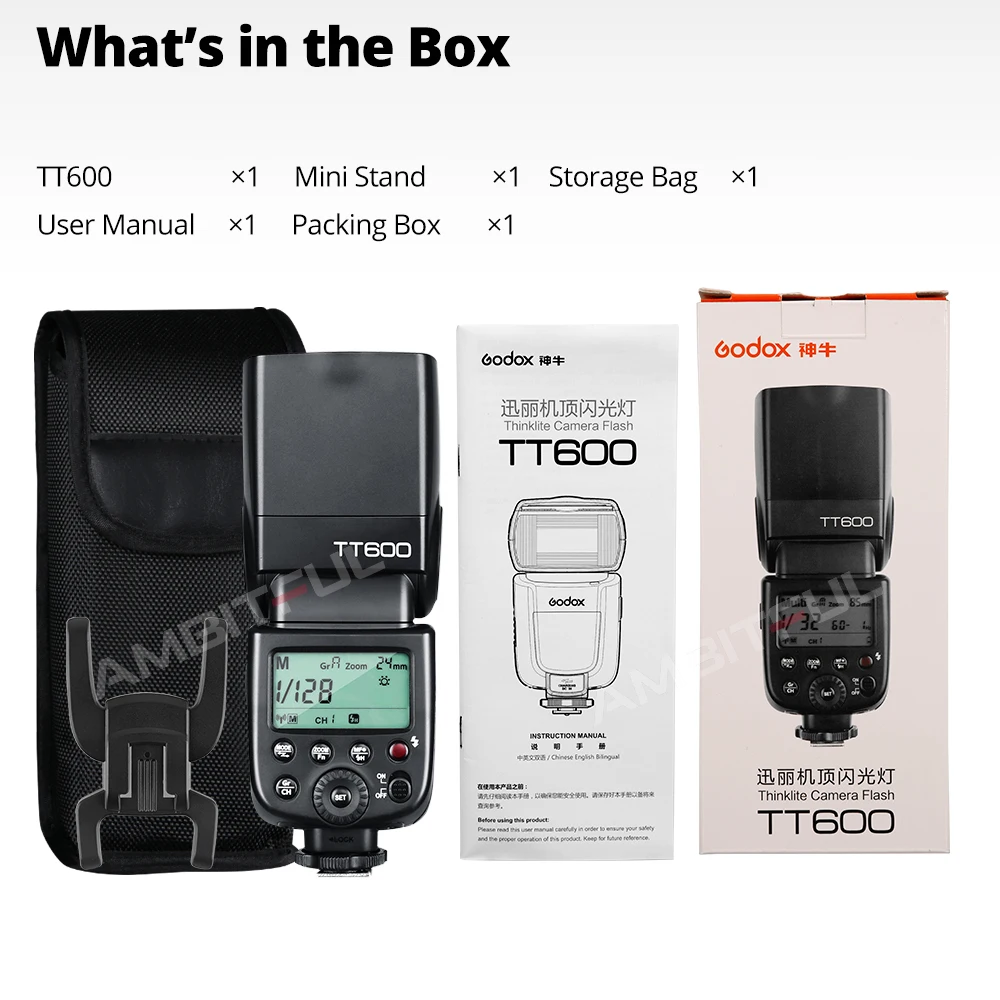 On Camera Flash Camera Flash Godox TT600 TT600-S 2.4G Wireless GN60 Master/Slave Camera Flash Speedlite For Canon Nikon Sony Pentax Olympus Fuji Lumix