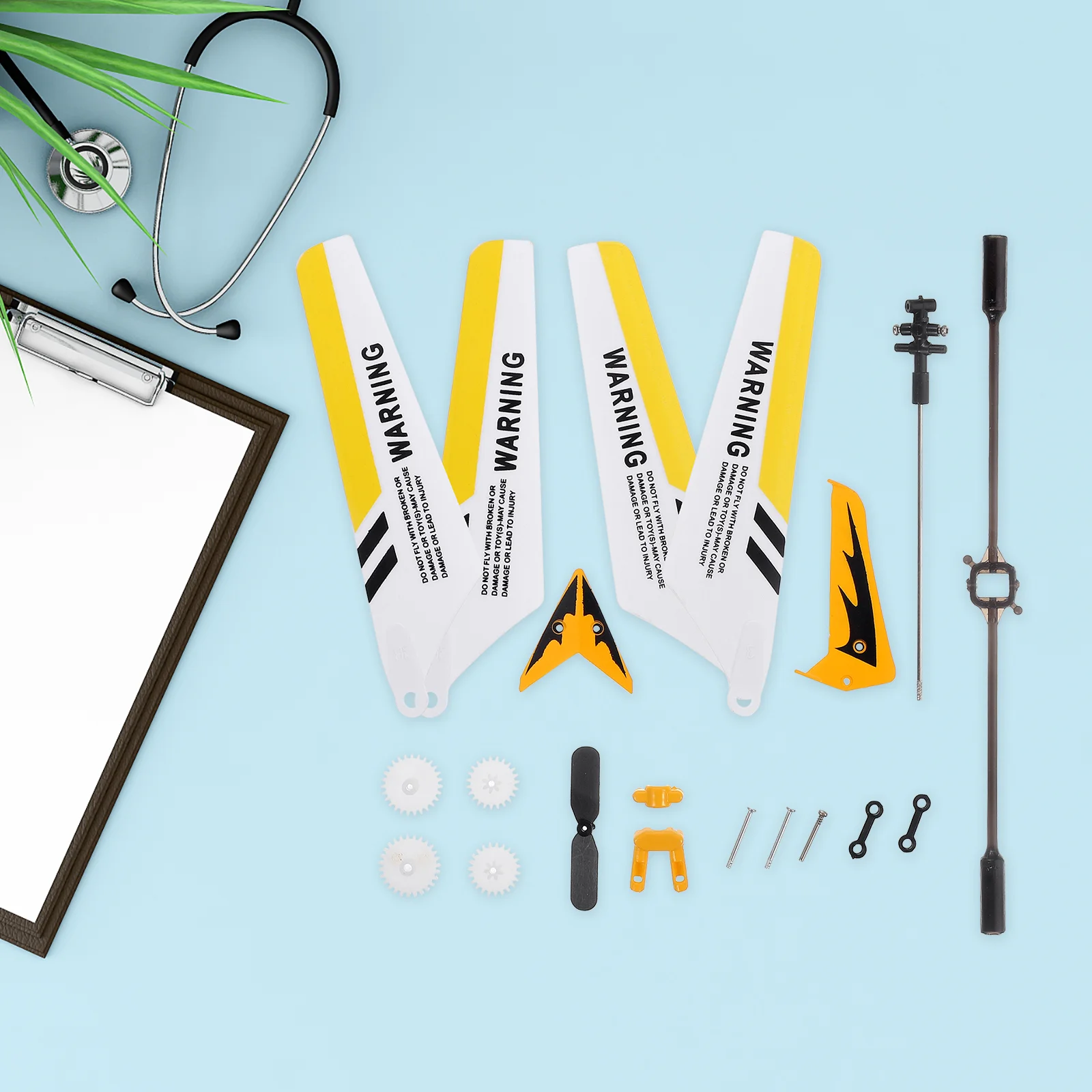 

Ibasenice Remote Controlled Helicopter Set Parts Decorations Replacement Yellow Bar