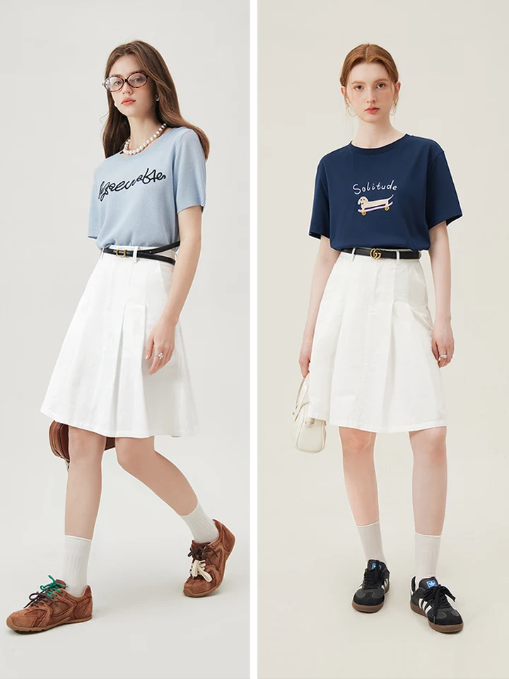 Gonna midi con tasche | Gonne midi da donna Uk Vita elasticizzata A Line Tinta unita Gonne da donna in vita elasticizzata in cotone Beach Swing gonne al ginocchio lusinghiero gonna estiva