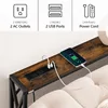 2 Pack Narrow Sofa Table with Charging Station, 39.4" L X 5.9" W X 29" H, Skinny Console Table, Long Entryway Table, Hallway 5