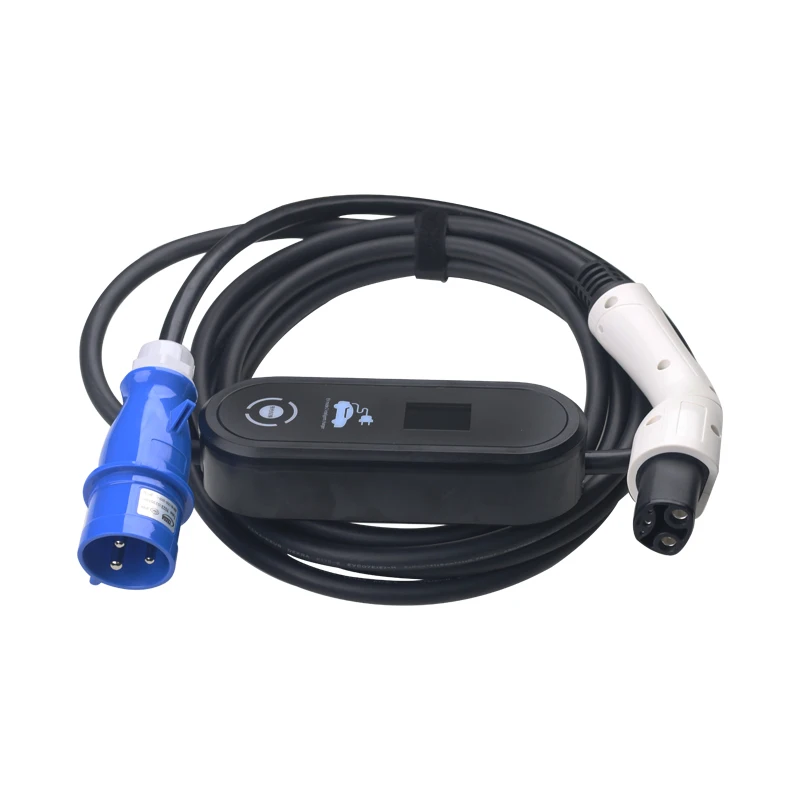 

7 кВт Tesla портативный зарядный бокс с 5-метровым кабелем Ev зарядная станция электрический автомобиль AC