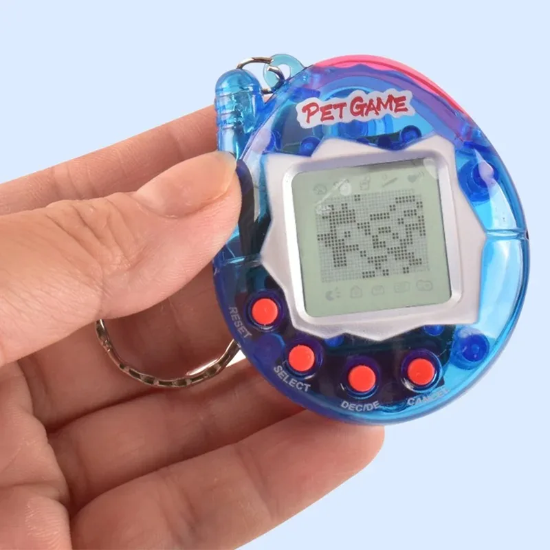 Electronic Handheld Mini Virtual Pet Development Game Console, Novel and Unique Toy Pendant, Keychain, Creative and Interesting