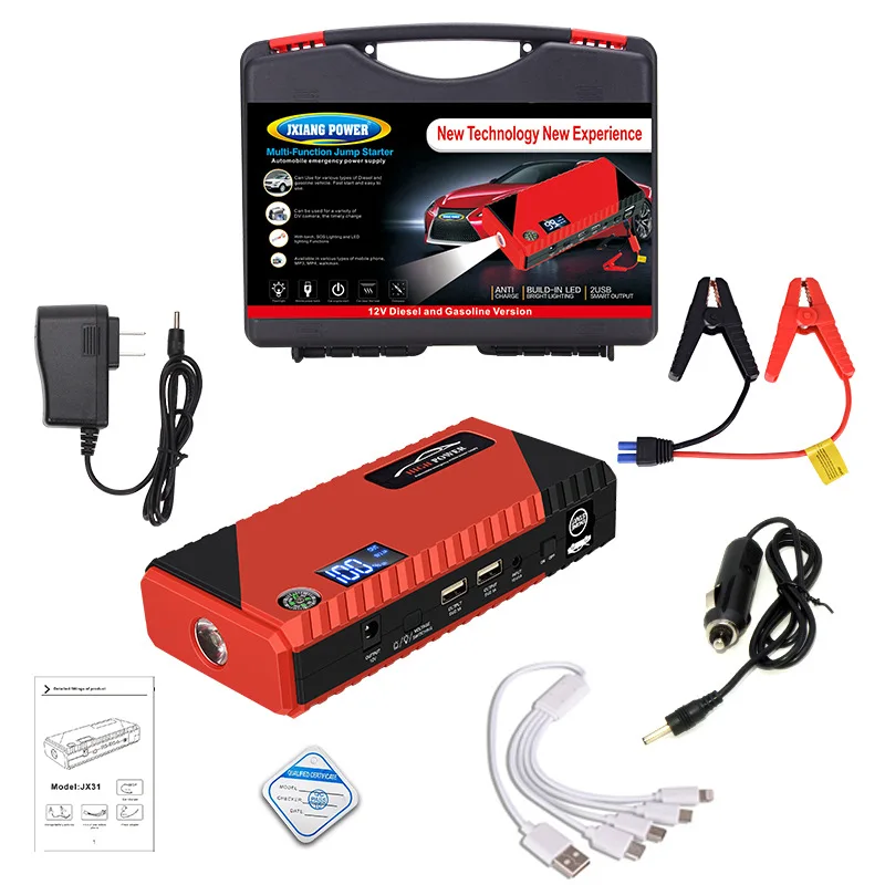 Multi function Portable Car Emergency Jump Starter 99800mah Power