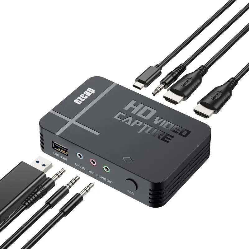 Ezcap288P HD AV Video Capture Card 1080P Recording Loop Analog To Digital Video Recorder Save To USB Flash Disk Mic in Line In