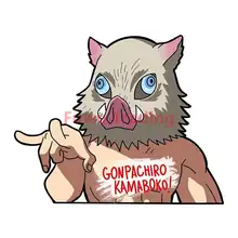 

Fuwo Trading Cartoon Inosuke Car Stickers Demon Slayer Anime Decal Windows Bumper Laptop Wall Vinyl Car Wrap Waterproof Stickers