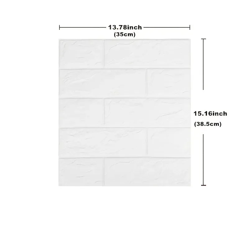1-10pcs 35x38.5cm 3D Self-adhesive Foam Brick Pattern Wall Stickers Waterproof Anti-collision Decoration Renovated Wallpaper