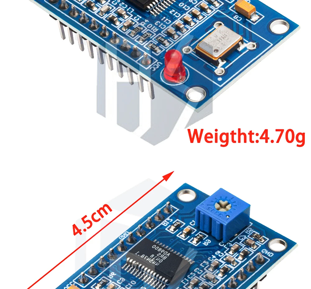 DDS Signal Generator Modul Entwicklung Bord 0-70MHz 0-40MHz AD9850 2 Sinus Welle und 2 platz Welle – Detail 5