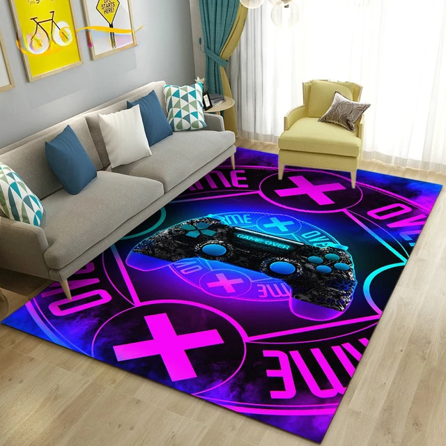 3D Cartoon Gamer Game Controller Carpet For Living Room Non slip